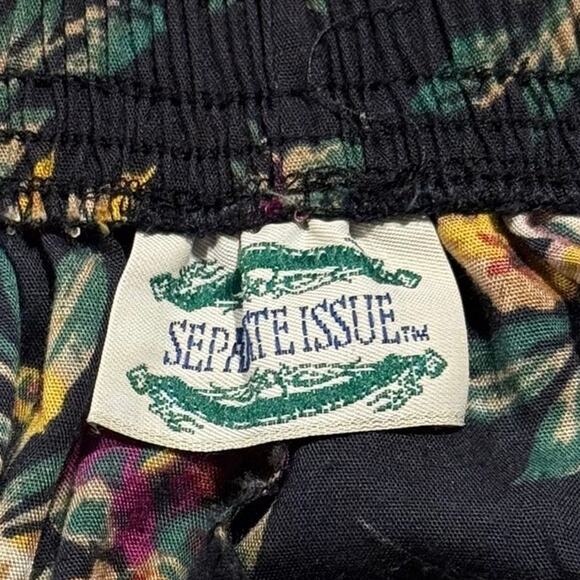 Vintage Skirt Floral Cottage Whimsigoth Romantic Goth Prairie Dark Maxi Black 14 - Picture 3 of 5